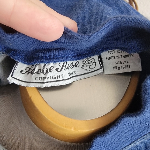 Vintage Adobe Rose Western Long Sleeve Tee Sz XL - Picture 6 of 6